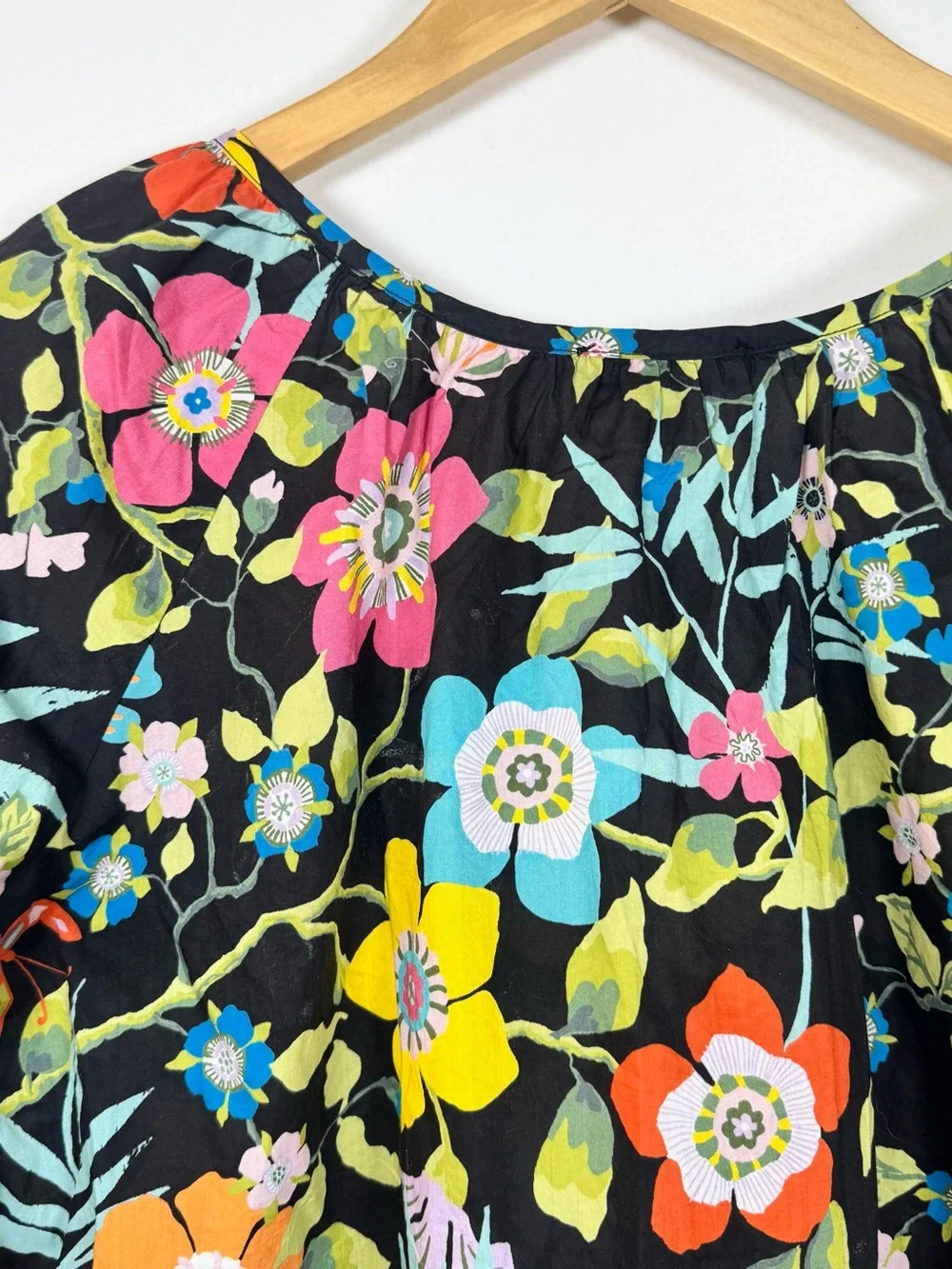 J. Crew Tunic Top Or Beach Coverup Liberty Pavilion Floral Tissue Cotton X SMALL